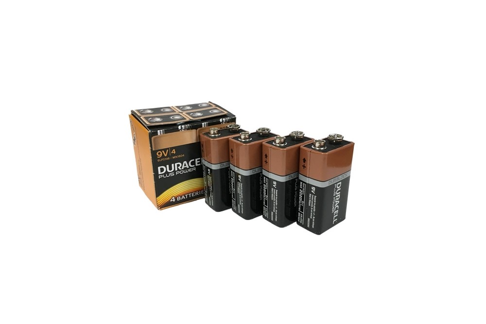 Duracell batteries 9v square 4 pack