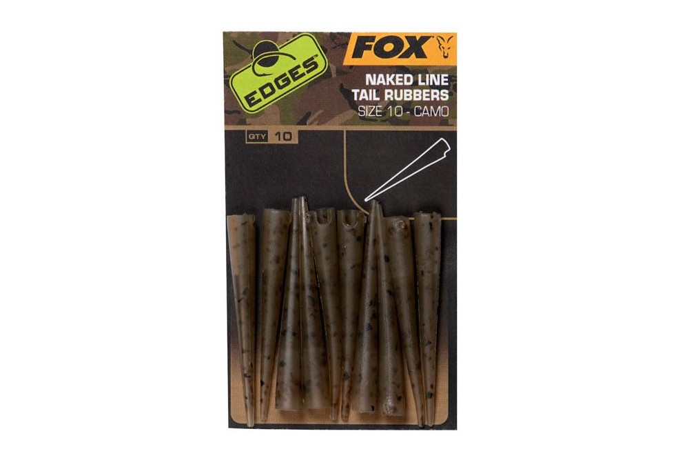 Fox Edges Camo Naked Line Tail Rubbers Size Johnson Ross Tackle